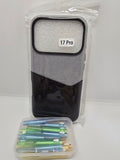Iphone 17 Pro Black & Grey Phone Case With Port Cleaners
