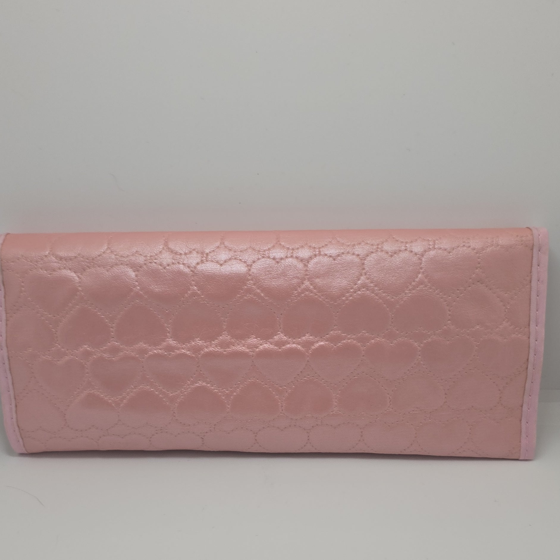 Pink Heart Pattern Makeup Brush Set with Case & Brushes