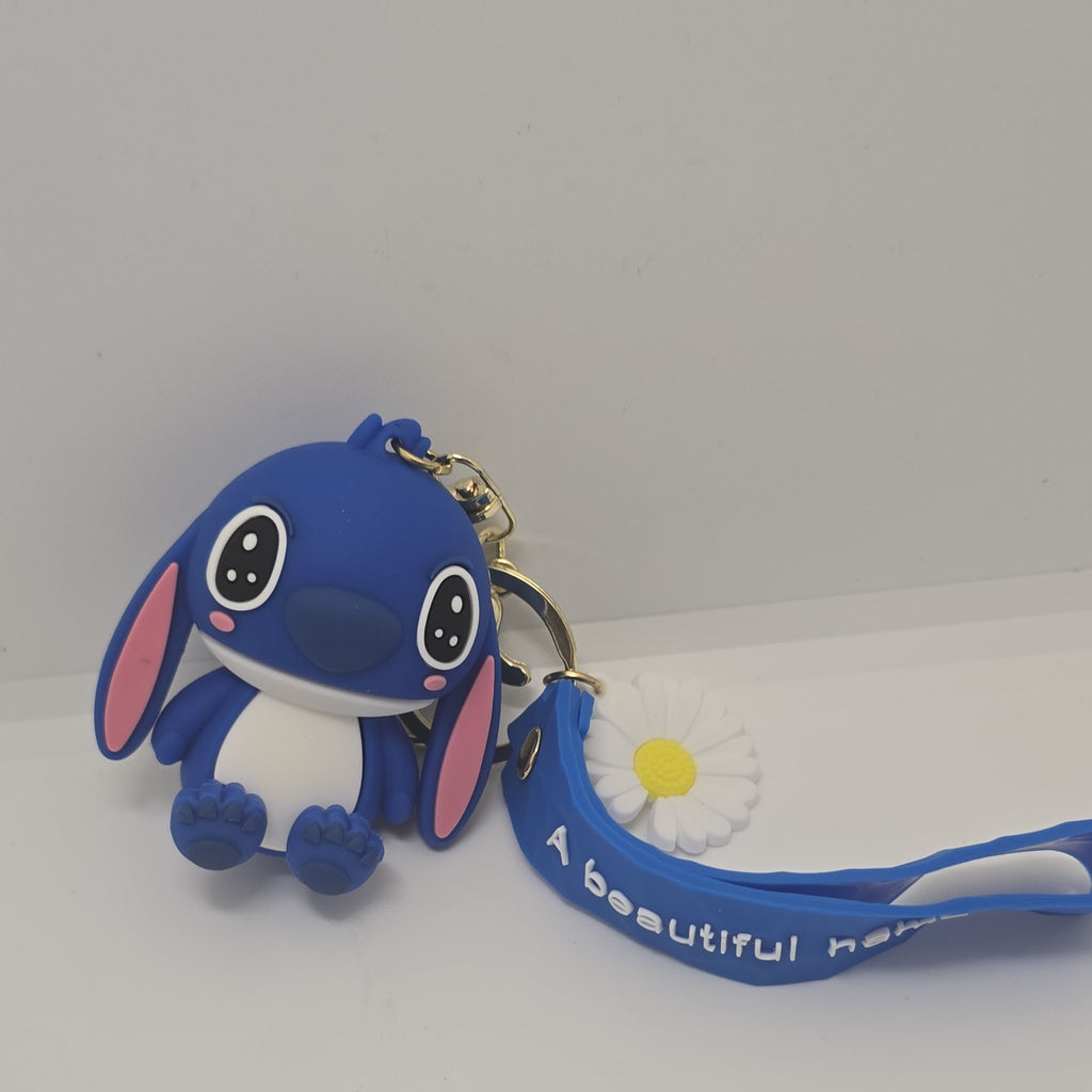 New- Blue monster Stitch Wallet & Keychain Set