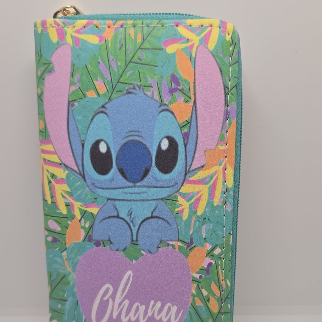 New- Blue monster Stitch Wallet & Keychain Set