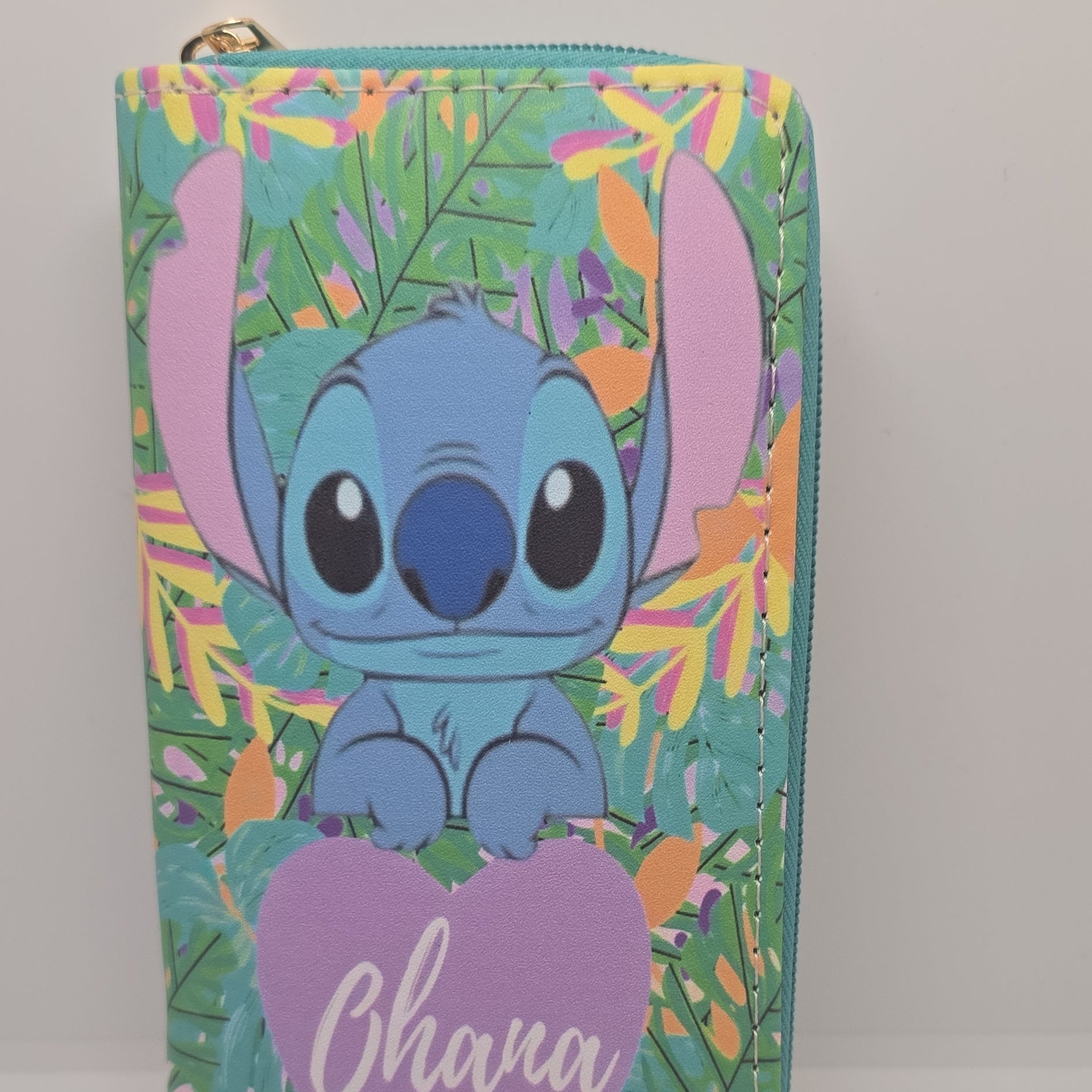 New- Blue monster Stitch Wallet & Keychain Set