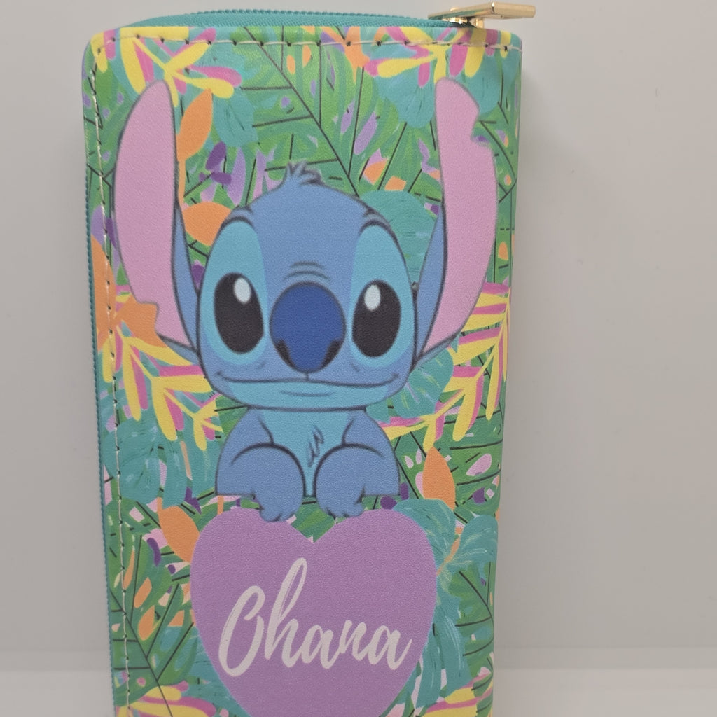 New- Blue monster Stitch Wallet & Keychain Set