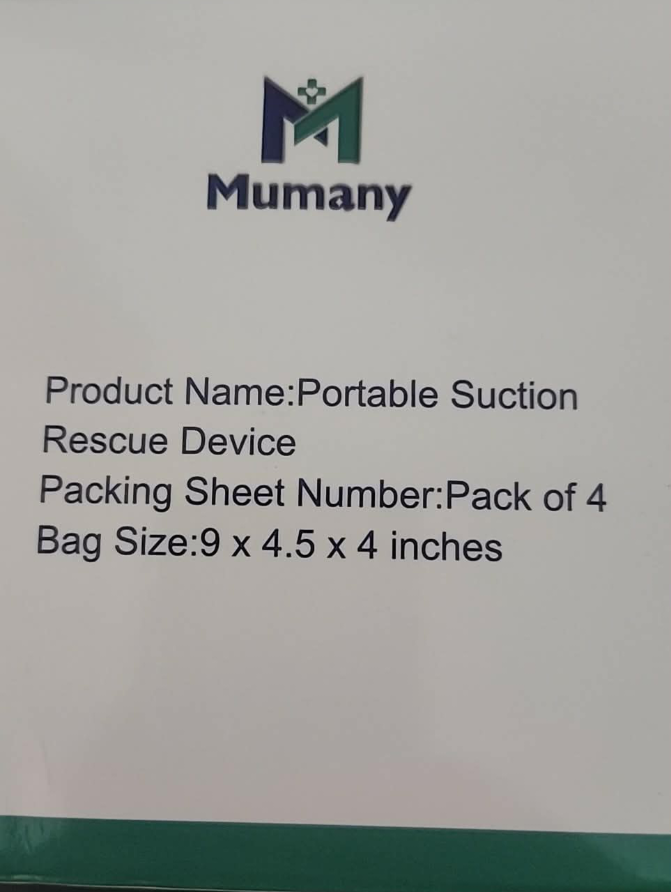 Portable Chocking Suction Rescue